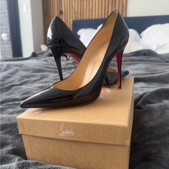 Christian Louboutin Black Patent Leather Heels - Picture 2 of 7